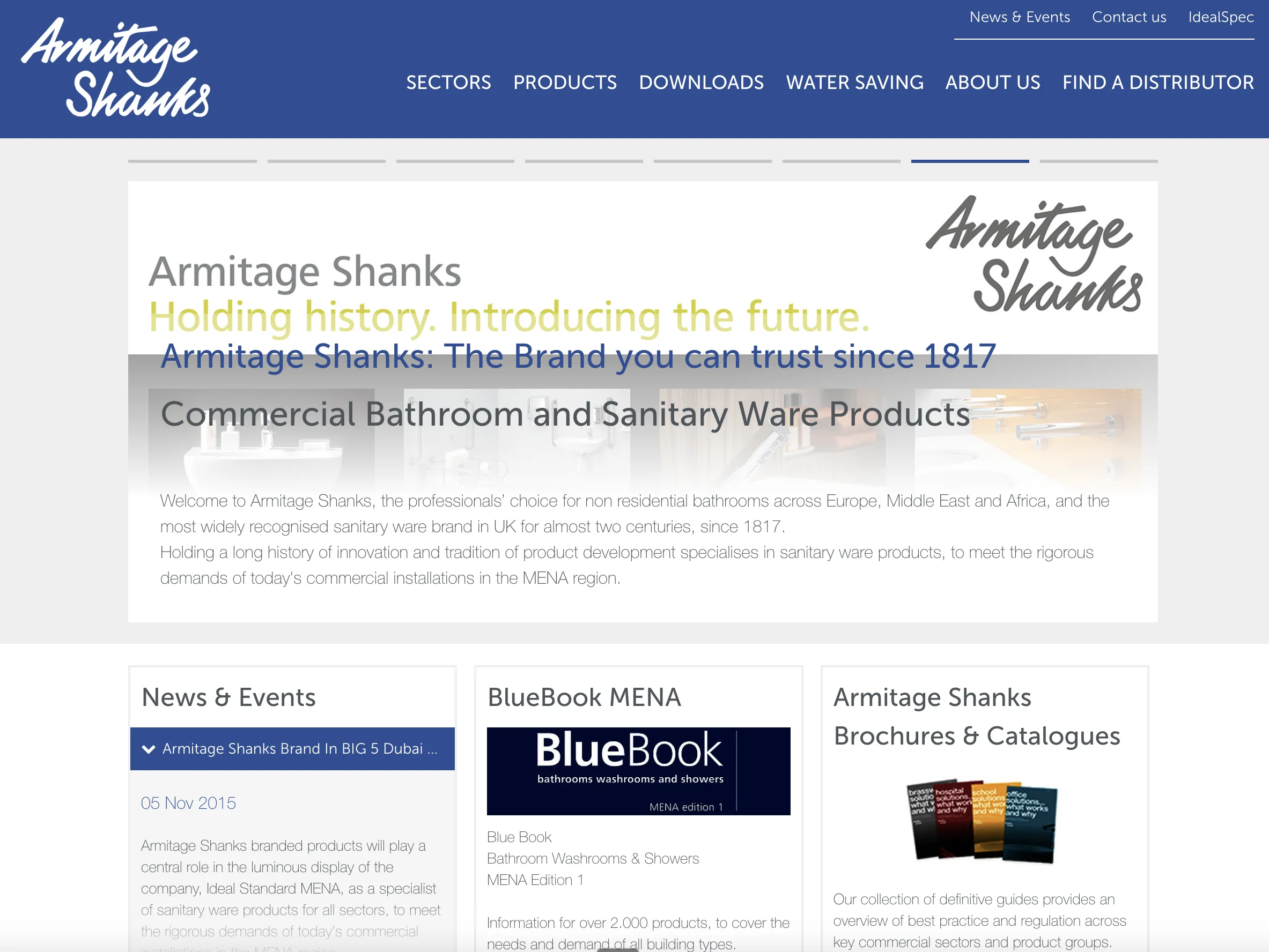 Armitage Shanks website screenshot